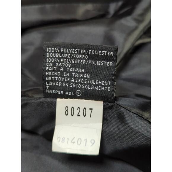 VTG Kasper ASL Womens Blazer Black Size 14 Career Workwear Jacket 100 Polyester - Picture 9 of 9